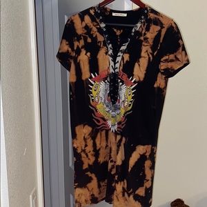 black tie die dress